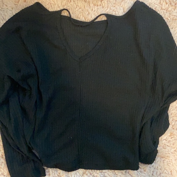 Black cropped sweater - Picture 2 of 2
